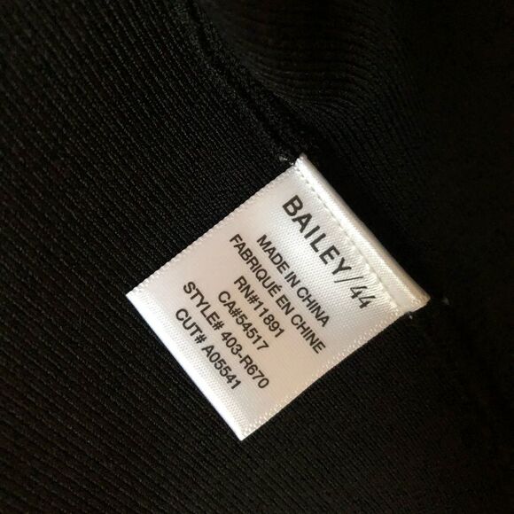 Bailey 44 “Budtender” Black Front Slit Bodycon Dress - Picture 7 of 7